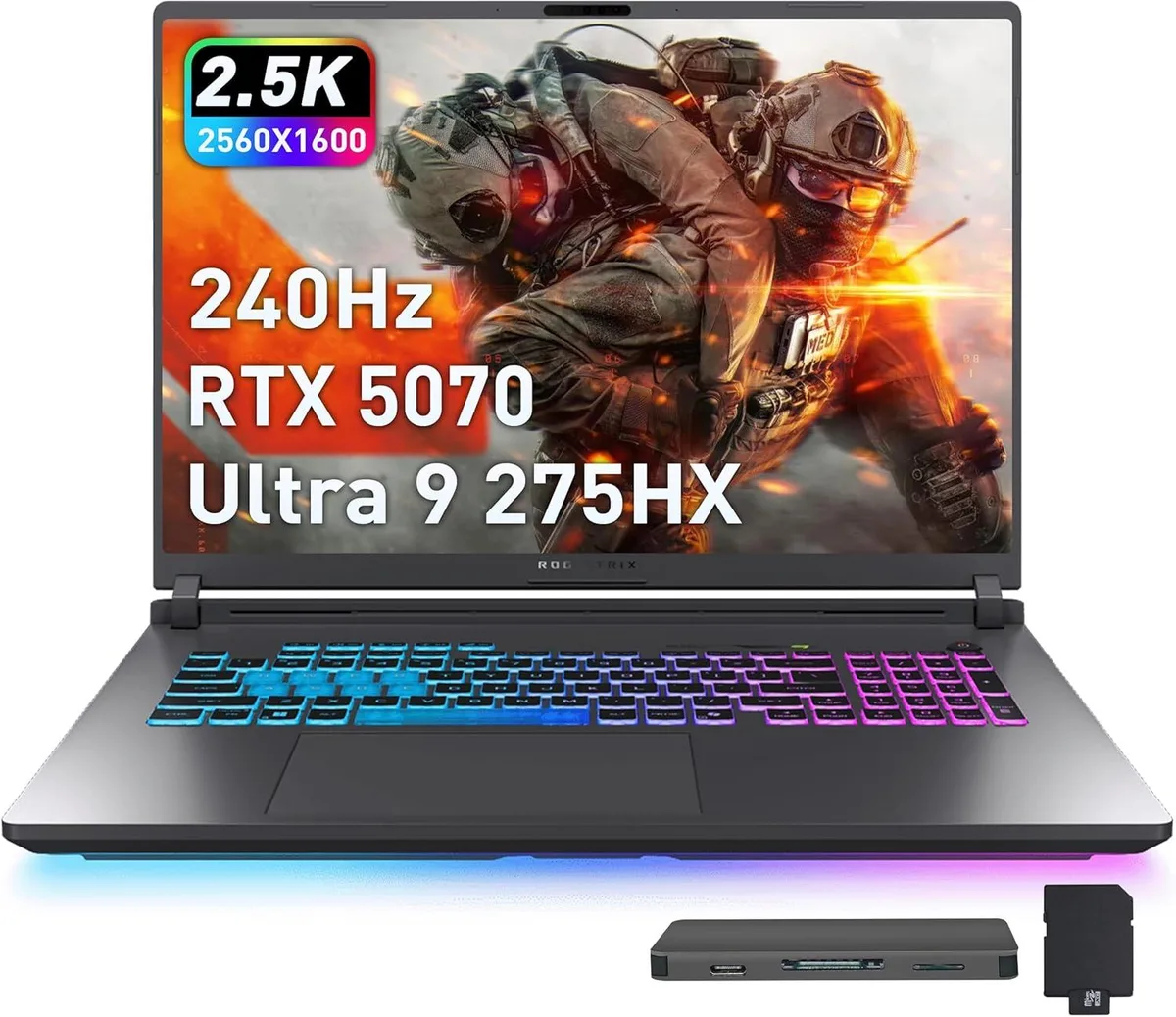 ASUS ASUS ROG Strix G18 18" WQXGA 240Hz Intel Core Ultra 9 275HX RTX 5070 64GB DDR5 4TB Gray — product photo