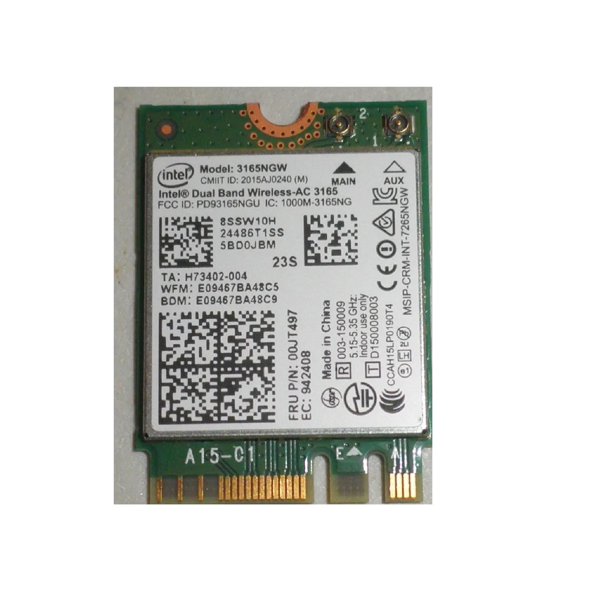 Lenovo Lenovo 00jt497 3165NGW M.2 Wi-Fi adapter — product photo