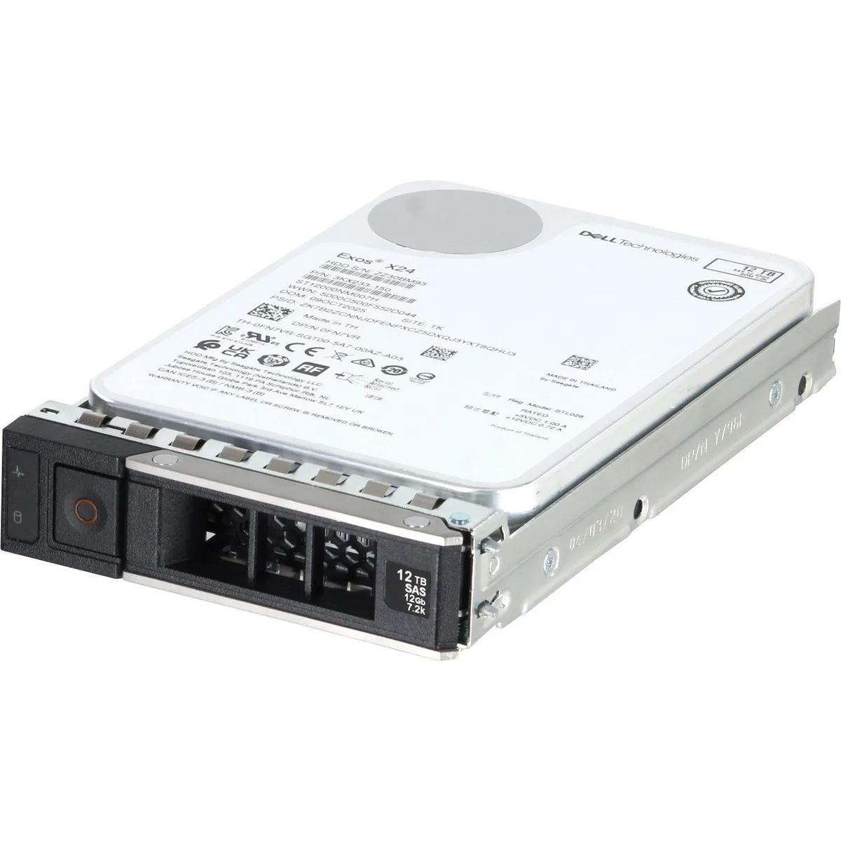 Standard 3.5 inch internal hard drive with SAS connector and silver metal casing