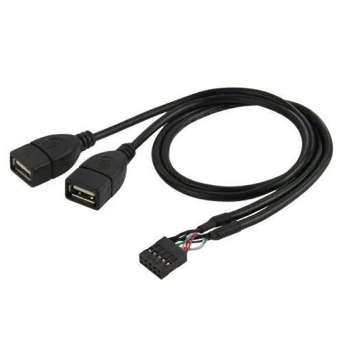 BUCIER BUCIER 10 Pin Motherboard Header to Dual USB 2.0 Female Adapter Cable 50cm — product photo