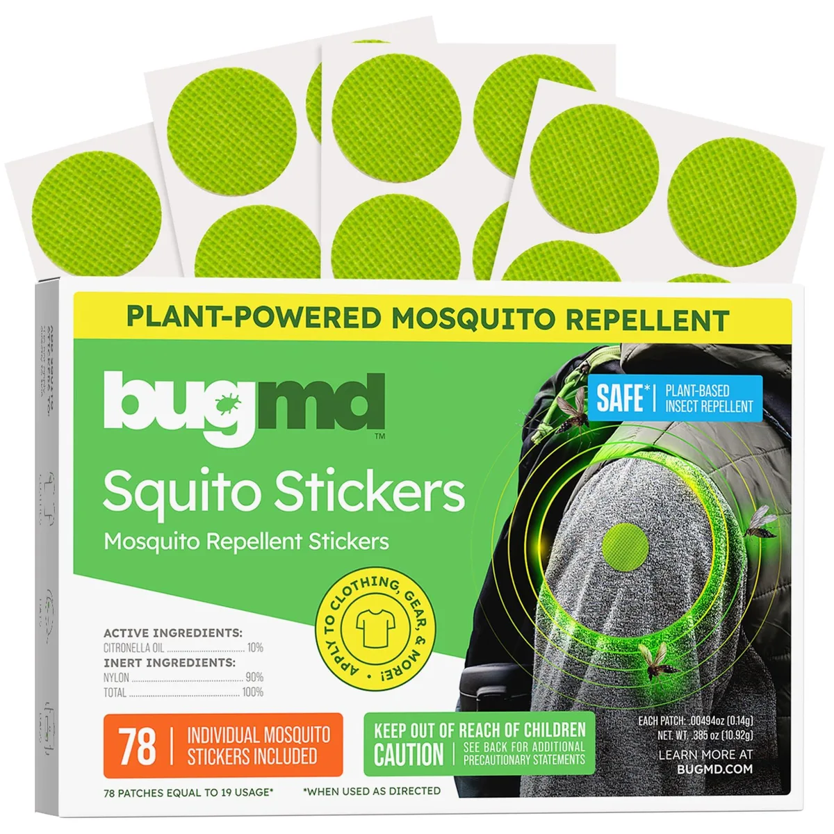 Pack of 78 small adhesive patches on backing sheet