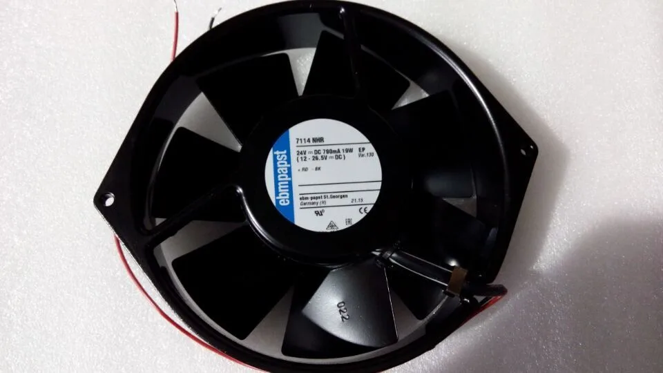 Fans Fans 7114NHR-130Motor 19W 24V 0.79A 150x38mm 3350 RPM case fan — product photo