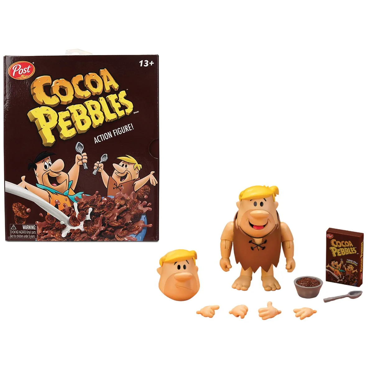 Jada Jada Barney Rubble 4.5" Moveable Figure Alternate Head Hands Flintstones — product photo