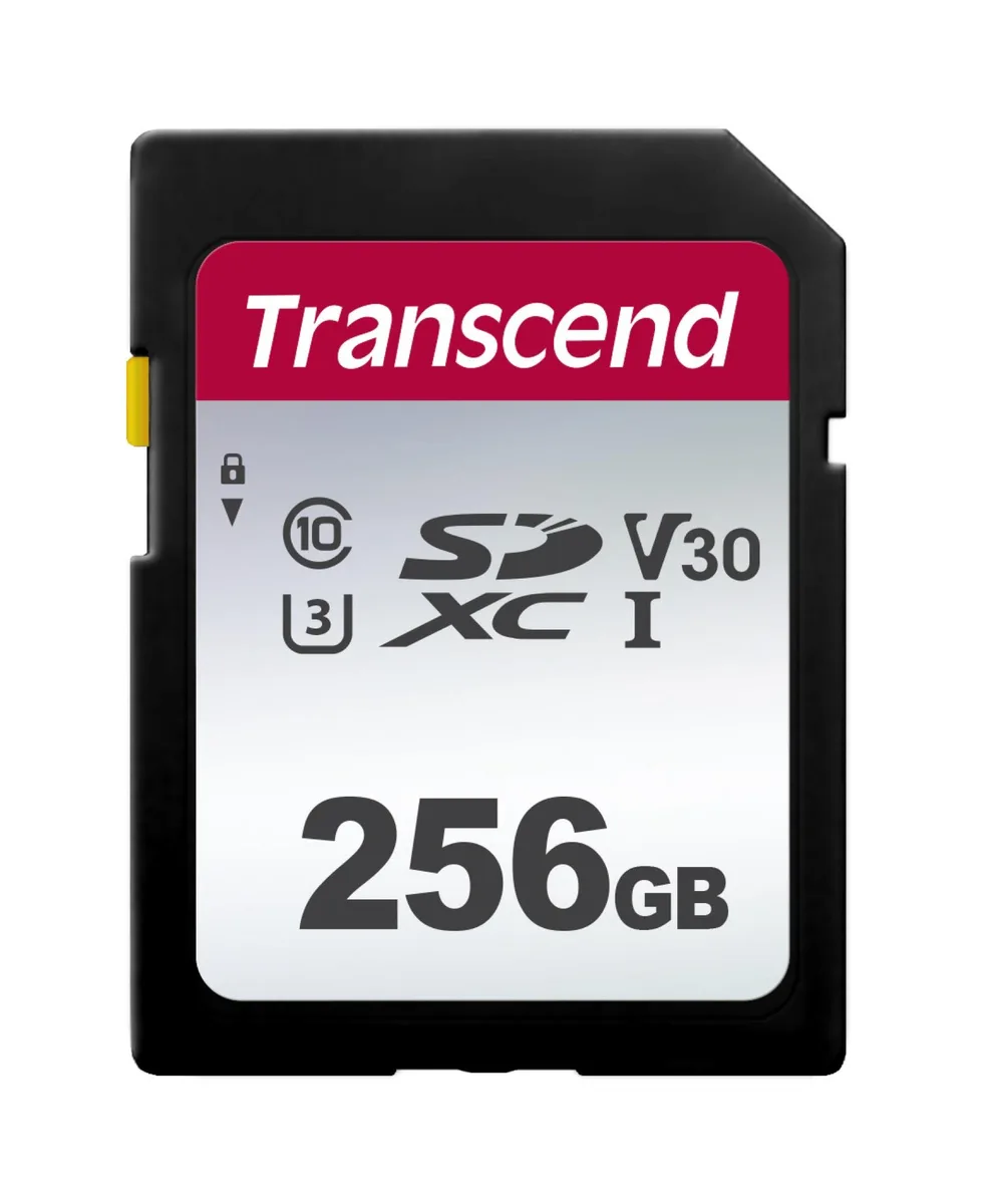 Transcend Transcend TS256GSDC300S 256GB SDXC UHS-I U3 V30 memory card — product photo