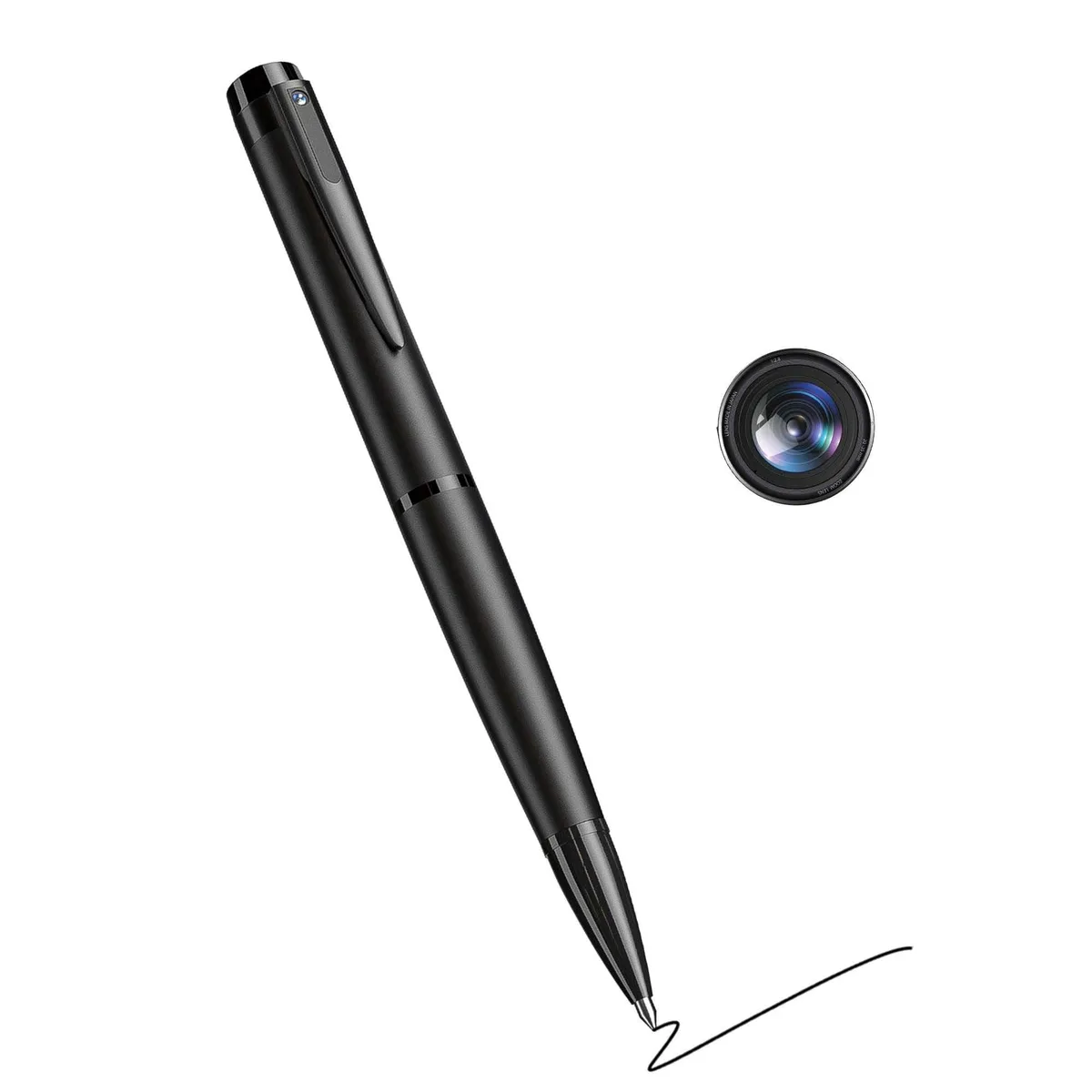 Small cube security camera with matte black finish