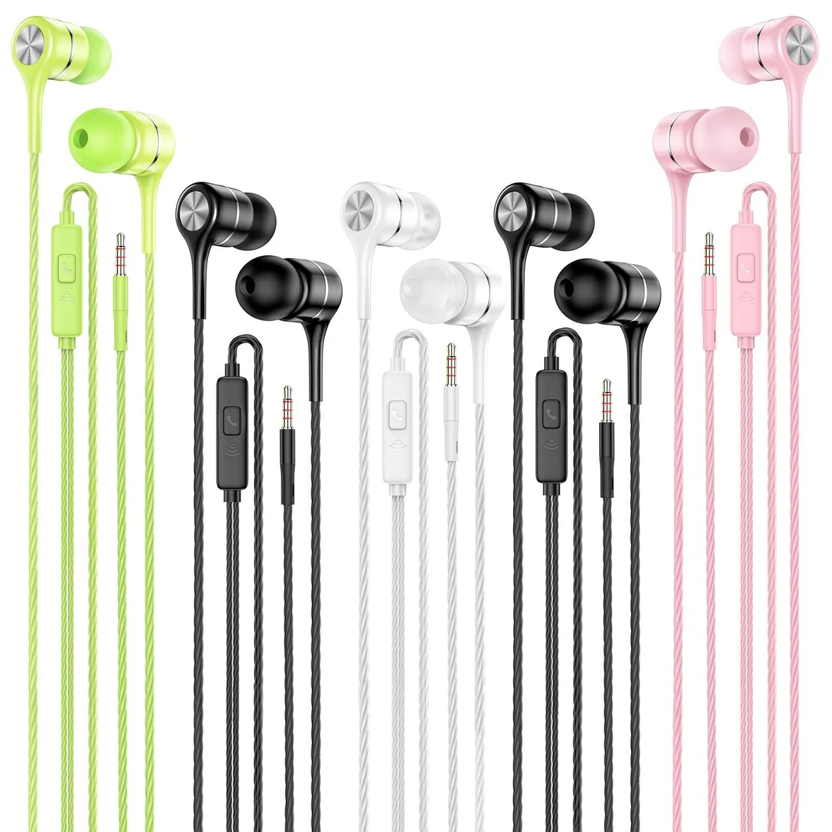  LWZCAM EJ-A4 5-pack wired headset 3.5 mm .068 kg — product photo