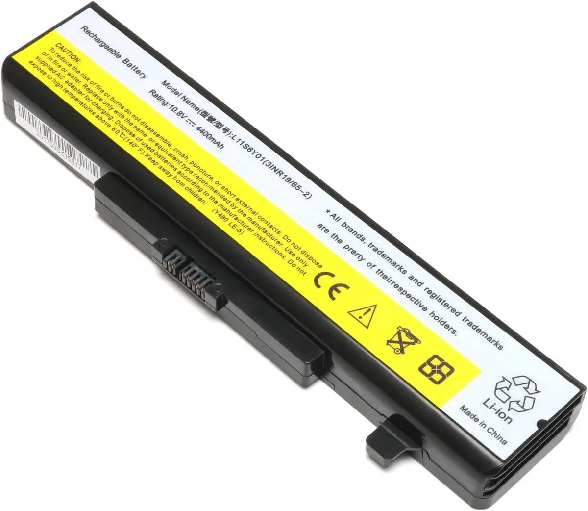 PISKEKAT PISKEKAT 6-cell laptop battery 10.8V 4400mAh for Lenovo IdeaPad Y480 Y580 — product photo