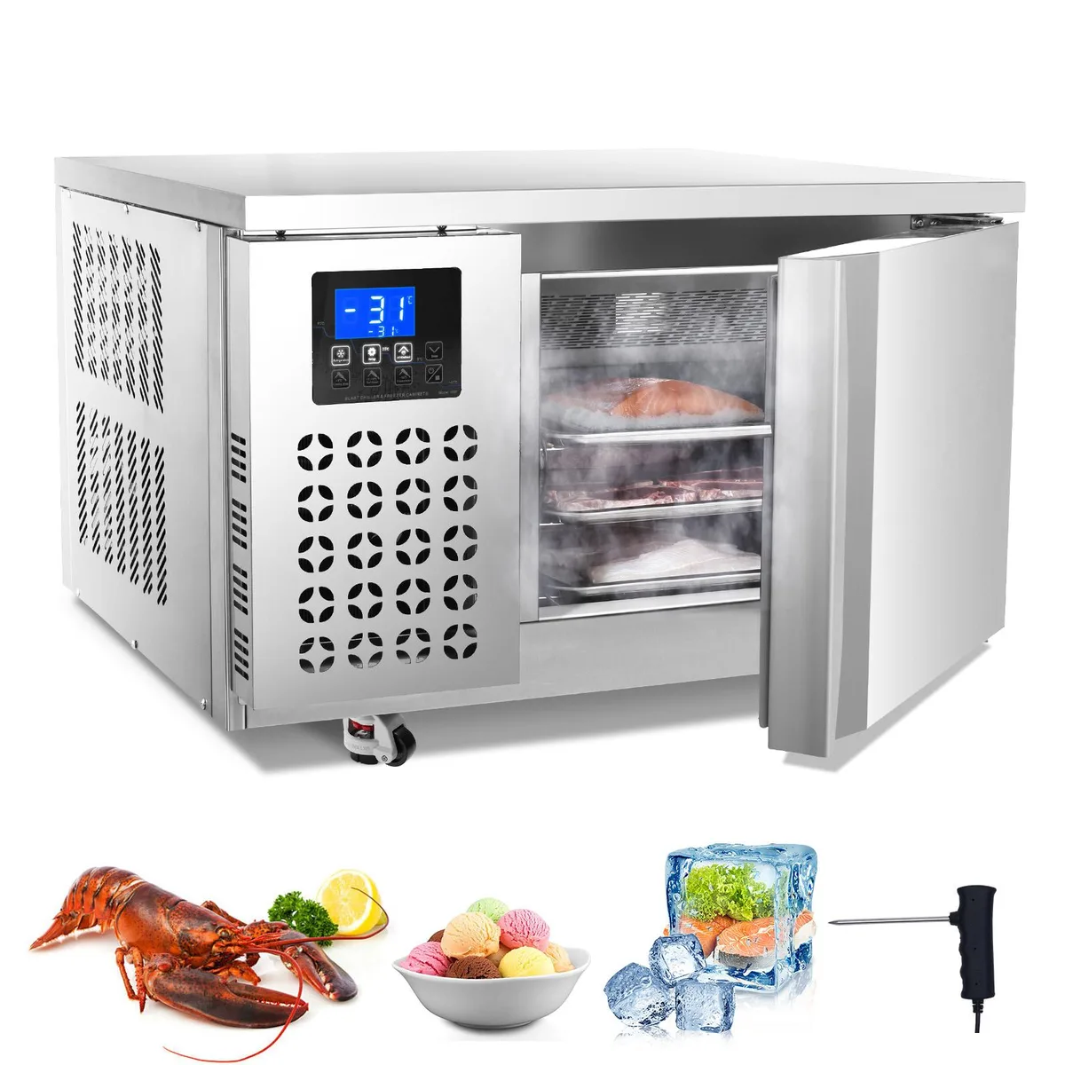VEVOR VEVOR 80 L Blast Freezer DF-E3B 3 Trays -40~68°C — product photo