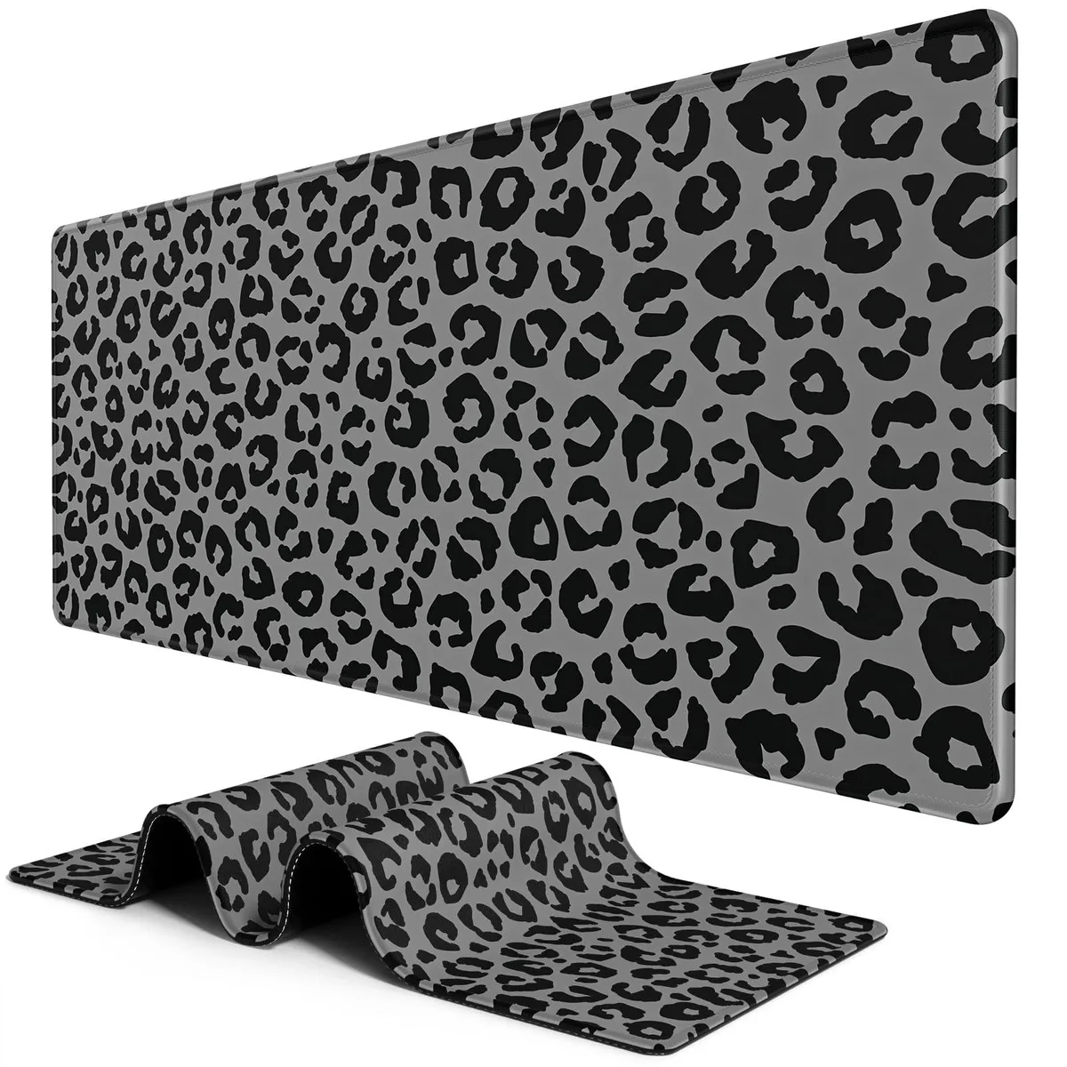  BOSOBO BO80x30-Black Leopard Print Desk Mat 31.5 x 11.8 Inches — product photo