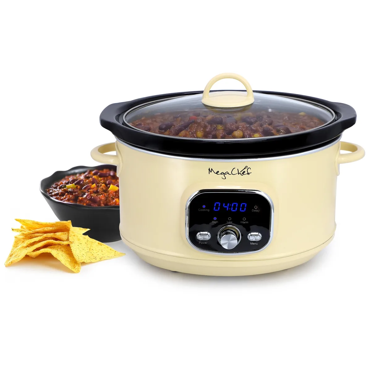 MegaChef MegaChef 510122254M 3.5 Qt slow cooker Ivory — product photo
