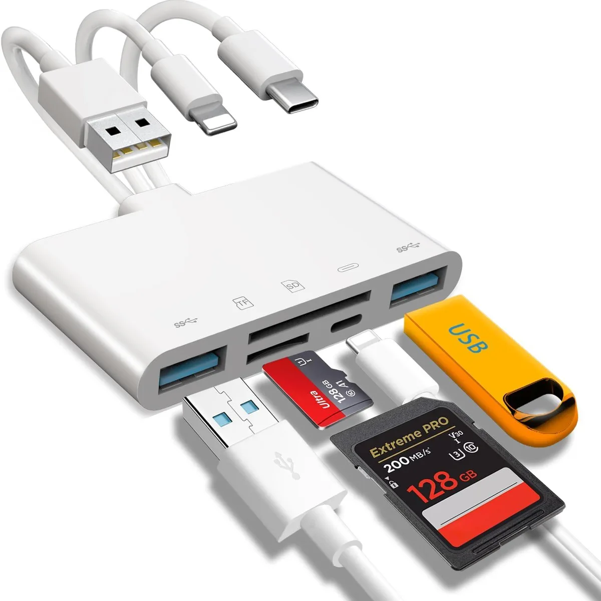 Boxwave Boxwave 5-in-1 Memory Card Reader USB OTG Adapter — product photo