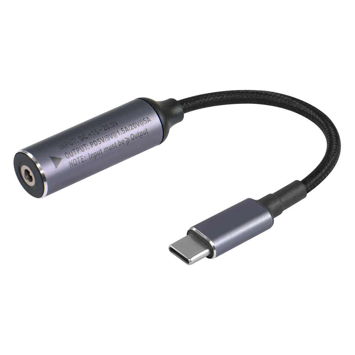 BUCIER BUCIER DC 3.5 x 1.35mm Female to USB-C Male PD 100W Cable 17.4cm — product photo
