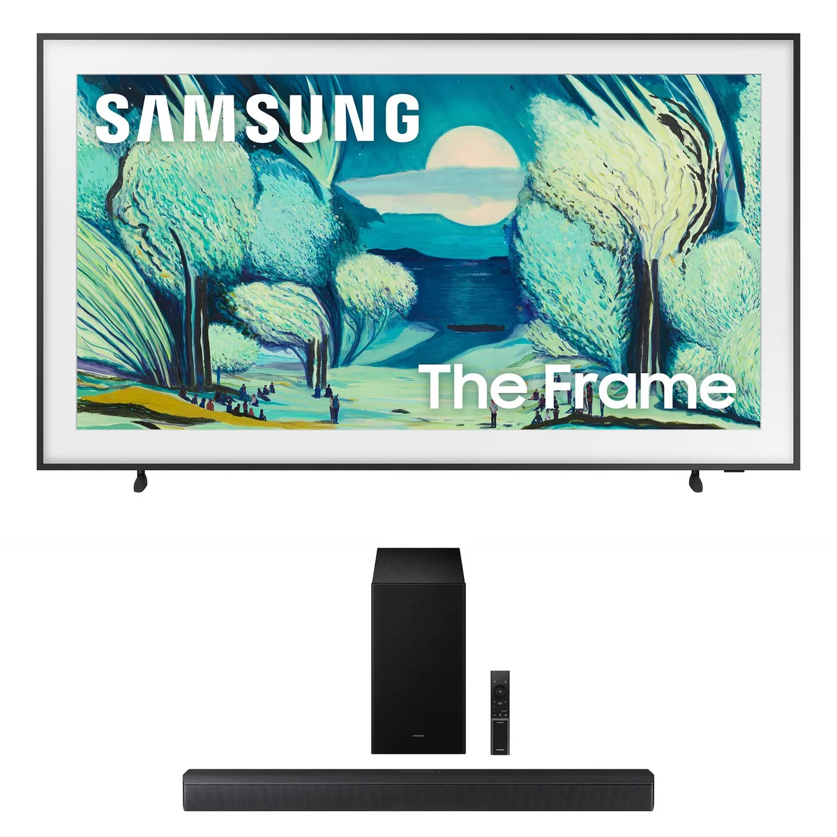 SAMSUNG SAMSUNG QN55LS03FAFXZA 55" The Frame QLED 4K 120Hz + HW-B630F 3.1Ch Soundbar — product photo