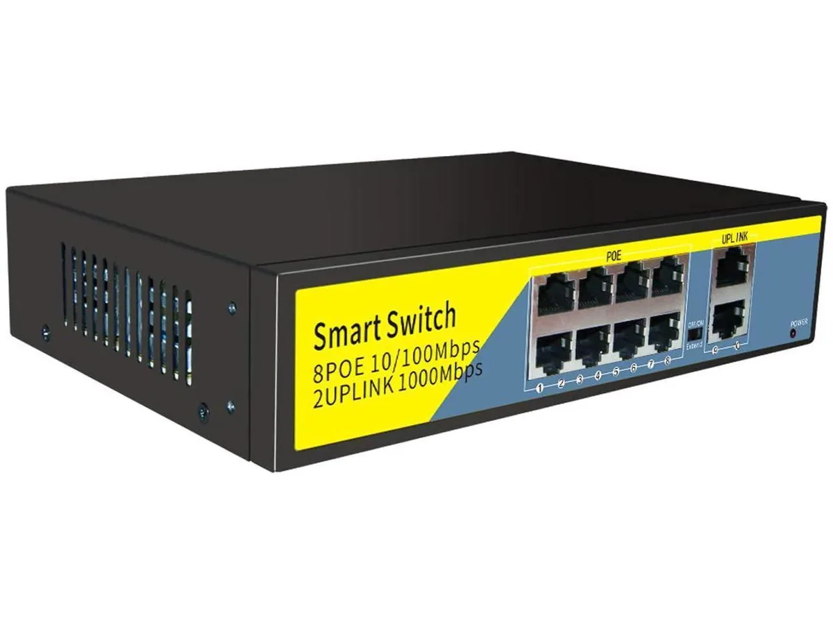 BONAEVER BONAEVER 10-Port PoE Switch Gigabit 120W 802.3at/af 8xPoE 2xUplink — product photo