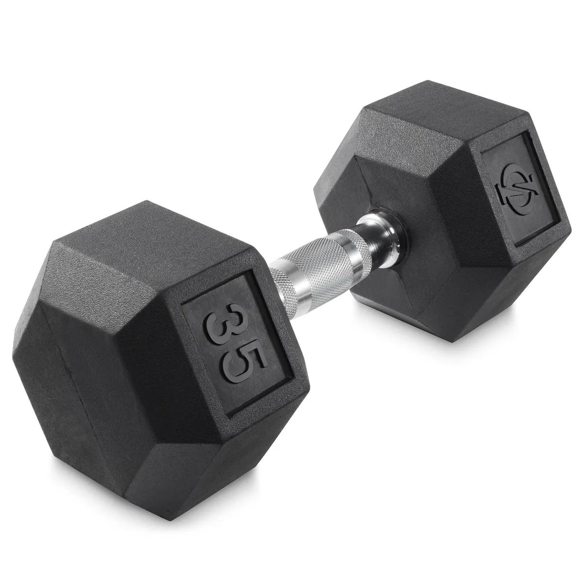 Philosophy Gym Philosophy Gym Rubber Coated Hex Dumbbell 35 lbs weight training — product photo