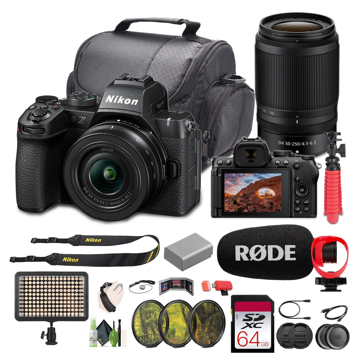 Nikon Inc Nikon Z50II 16-50mm 50-250mm Kit with Rode Microphone — product photo