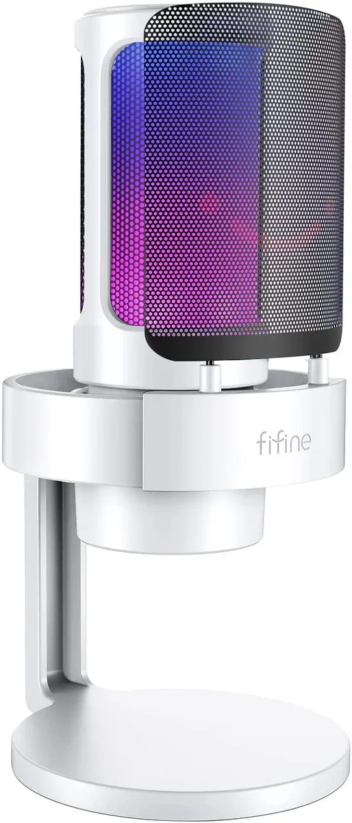 FIFINE FIFINE AMPLIGAME USB RGB Condenser Microphone with 3.5mm Jack — product photo