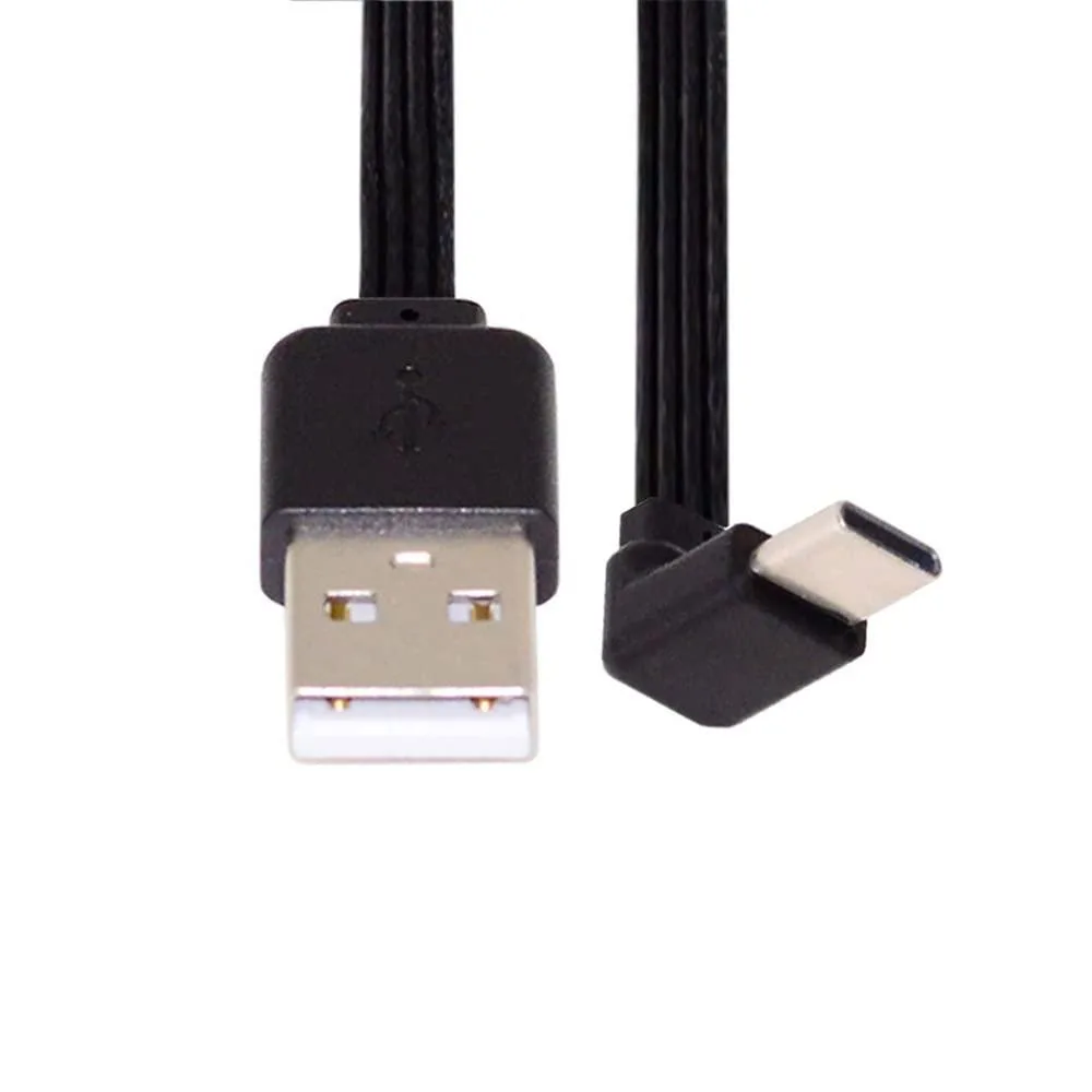 Fervit Fervit USB 2.0 Type-A to USB-C 90° Angled 13cm Flat FPC Cable — product photo