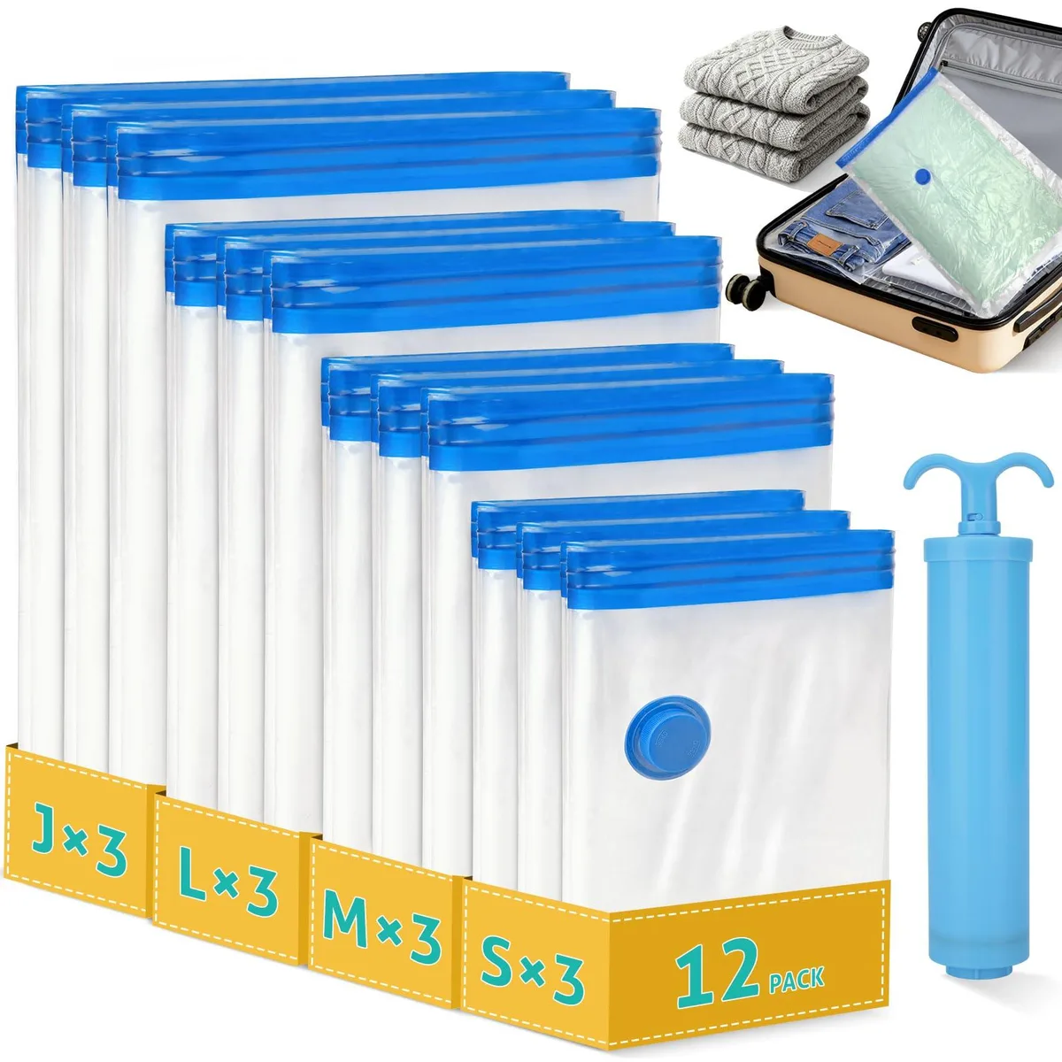  Eunhdet LST-009-1 vacuum sealer 12 bags 4 sizes 24 28 32 40 inch with pump — product photo