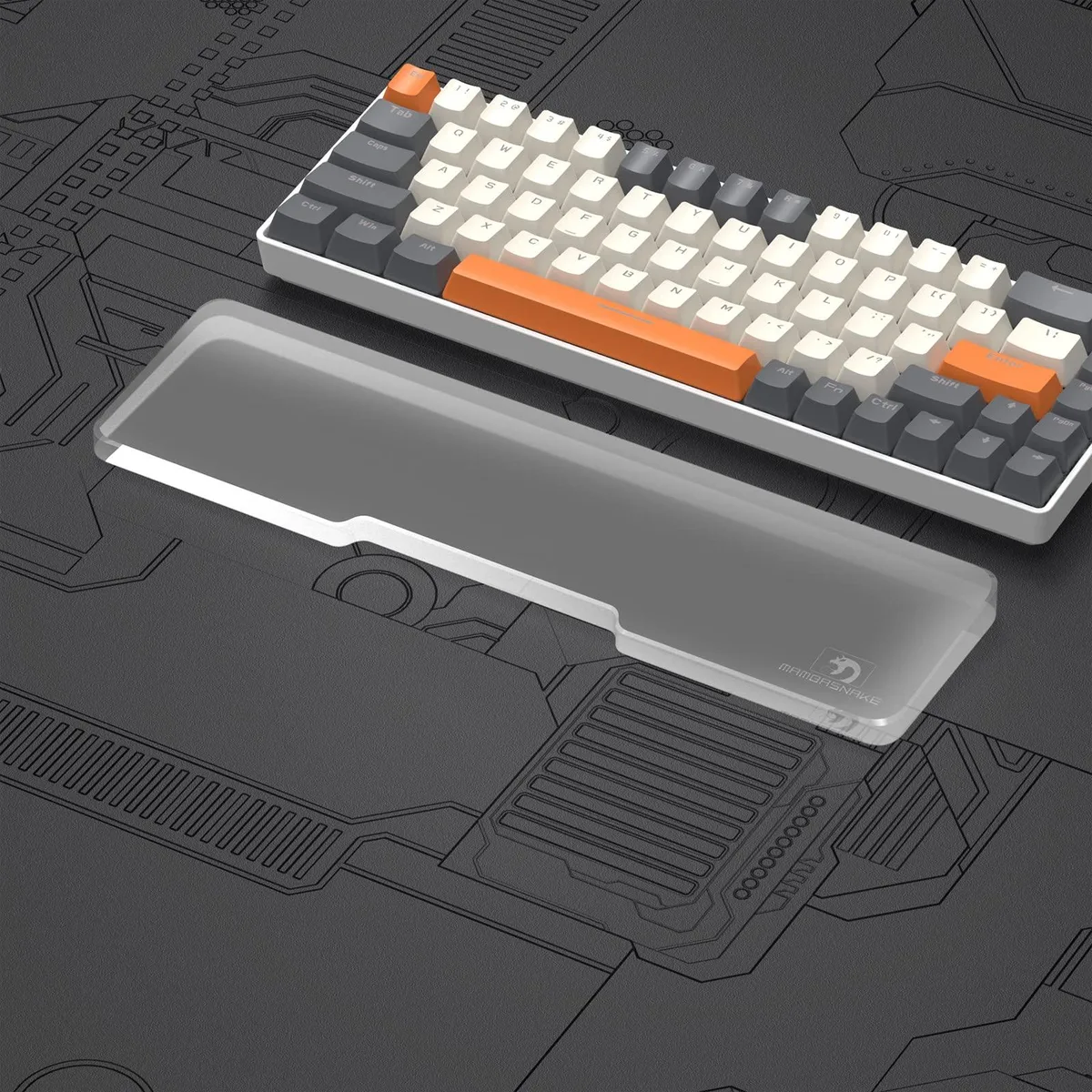  SELORSS Acrylic Wrist Rest 60% 61 Keys 31cm — product photo