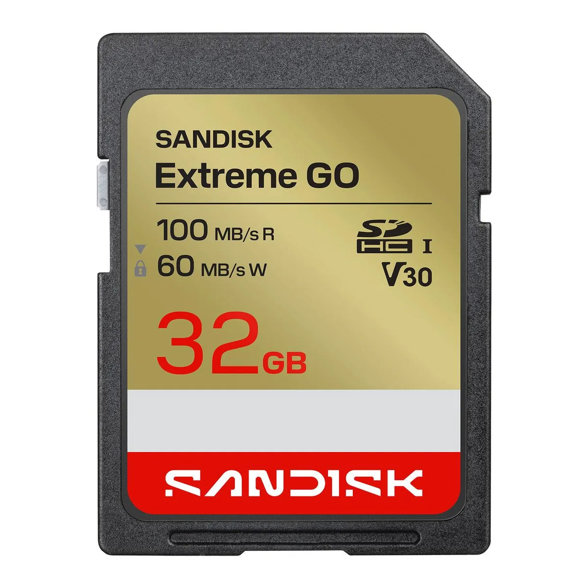 SanDisk SanDisk Extreme Go SDHC 32GB UHS-I U3 V30 100MB/s memory card — product photo