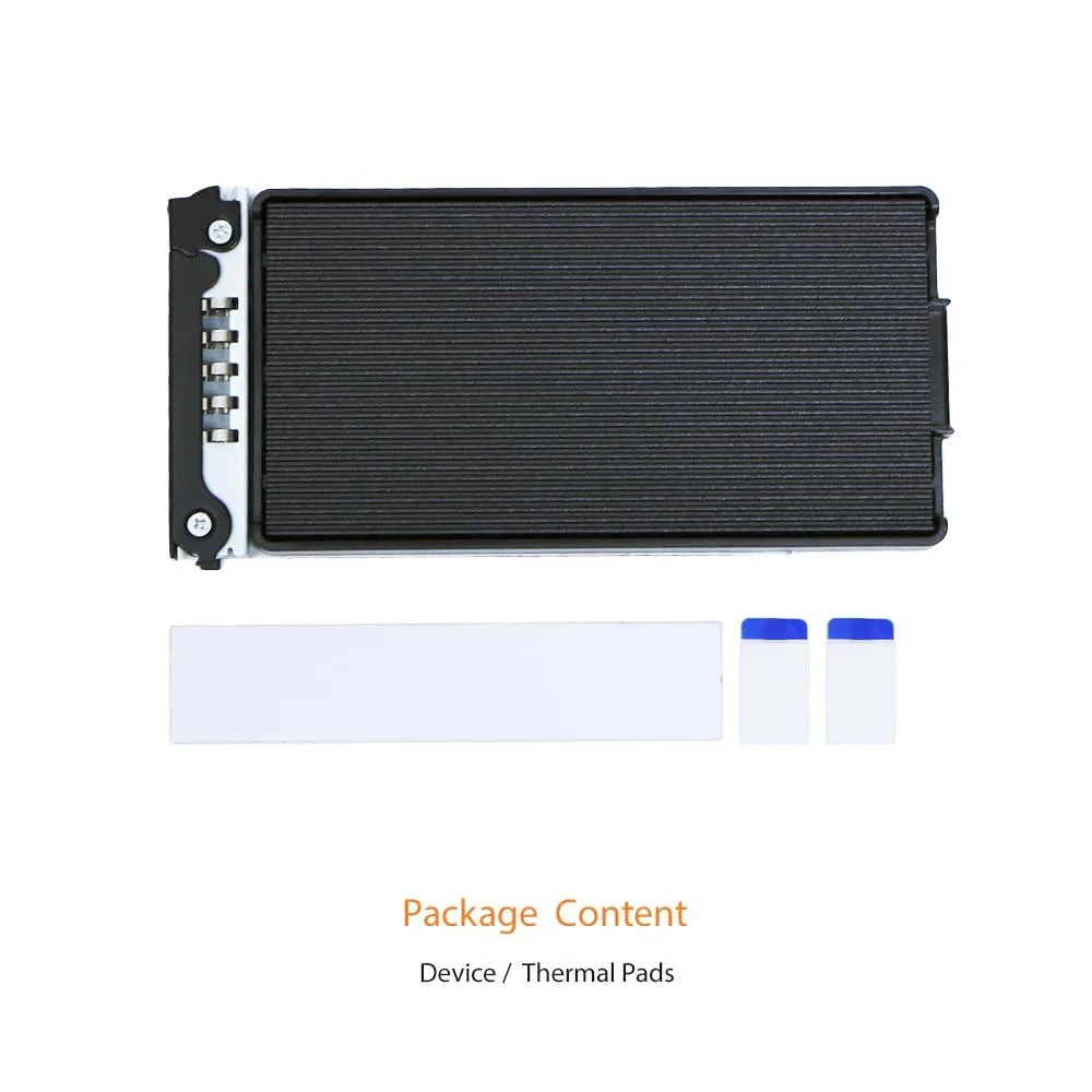 Silver metal drive tray with open front and circuit board visible