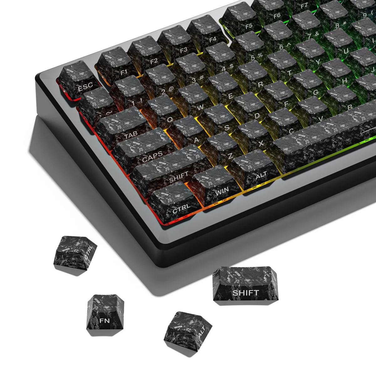 Womier Womier Cherry Profile ABS Keycaps 106 Keys Carbon Fiber Pattern keyboard accessory — product photo