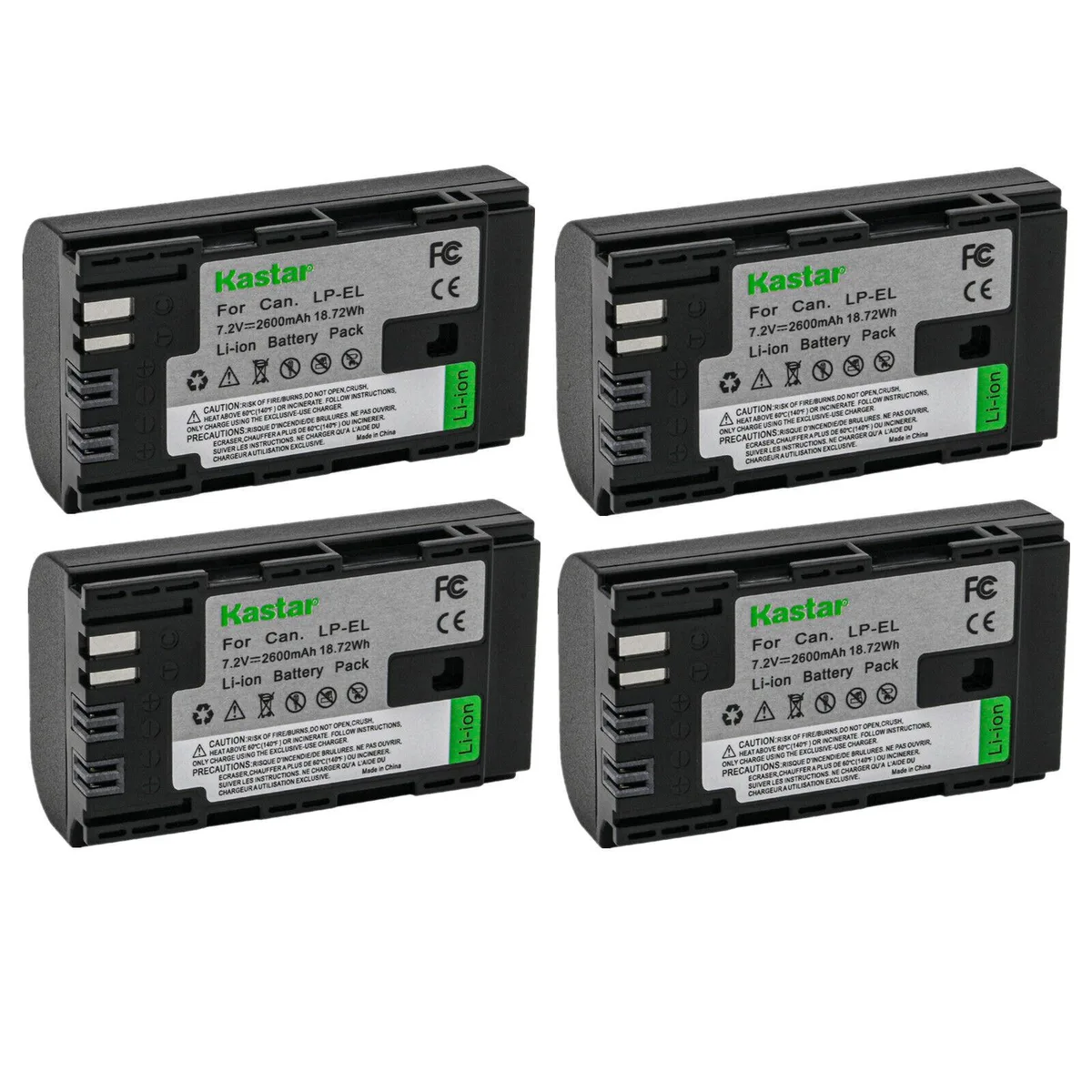 Kastar Kastar LP-EL Battery 4-Pack 2600mAh 7.2V — product photo