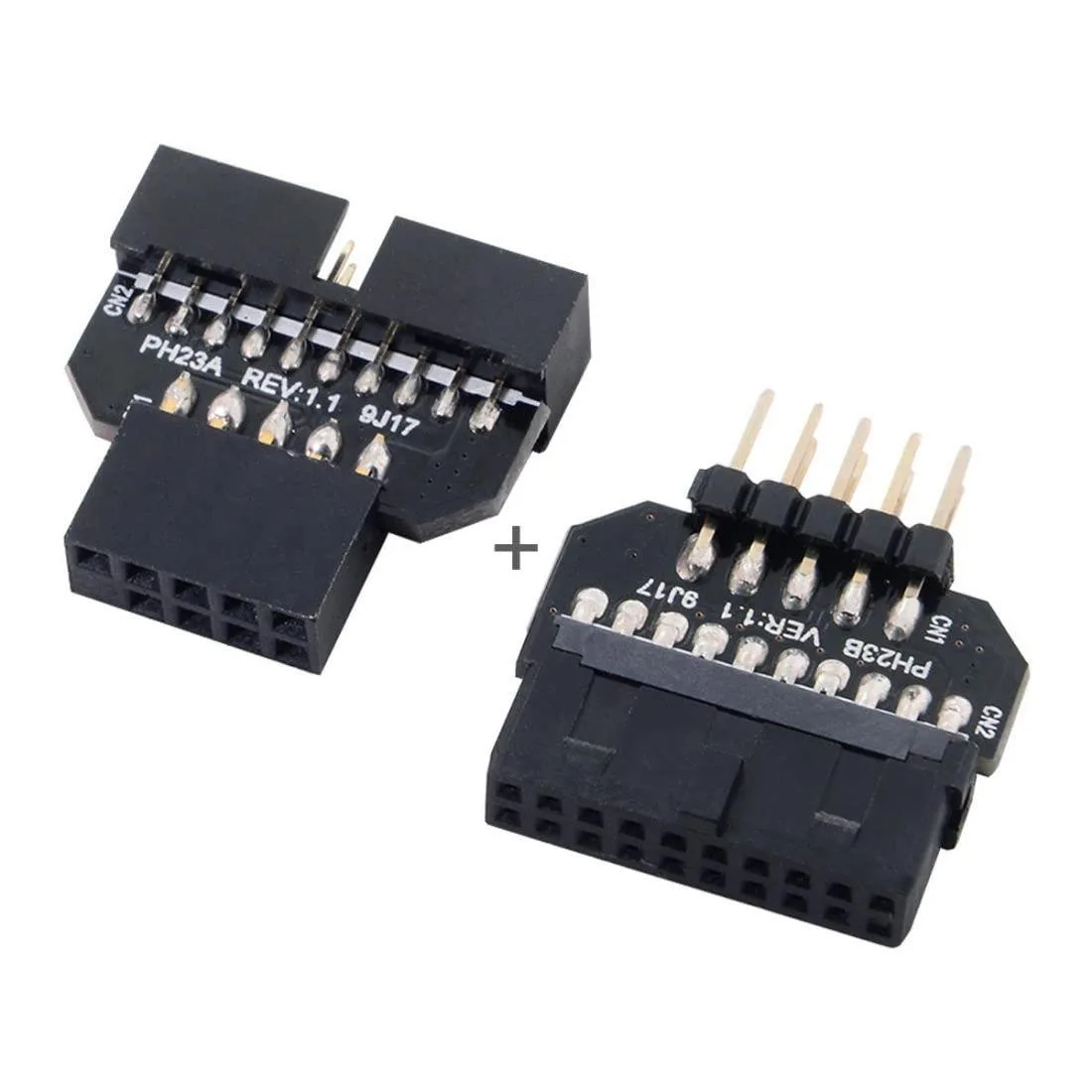 Vszerda Vszerda 2-Pack USB 2.0 9/10-Pin to 19/20-Pin Header Adapter — product photo