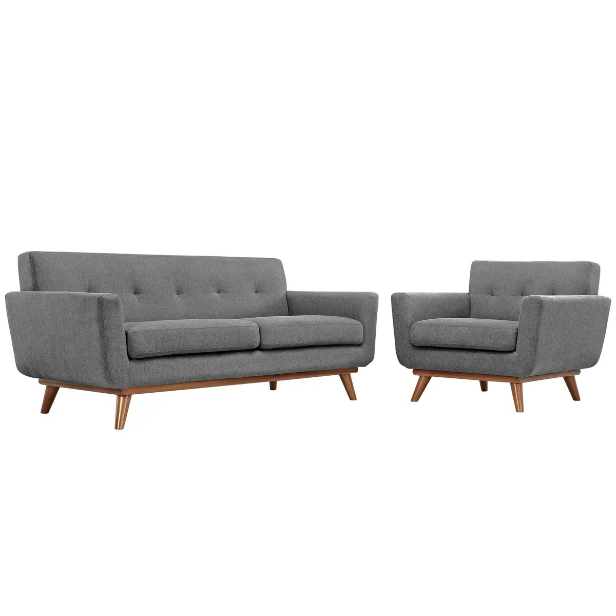 Modway Furniture Modway Furniture Engage Armchair and Loveseat Set of 2 Expectation Gray — product photo