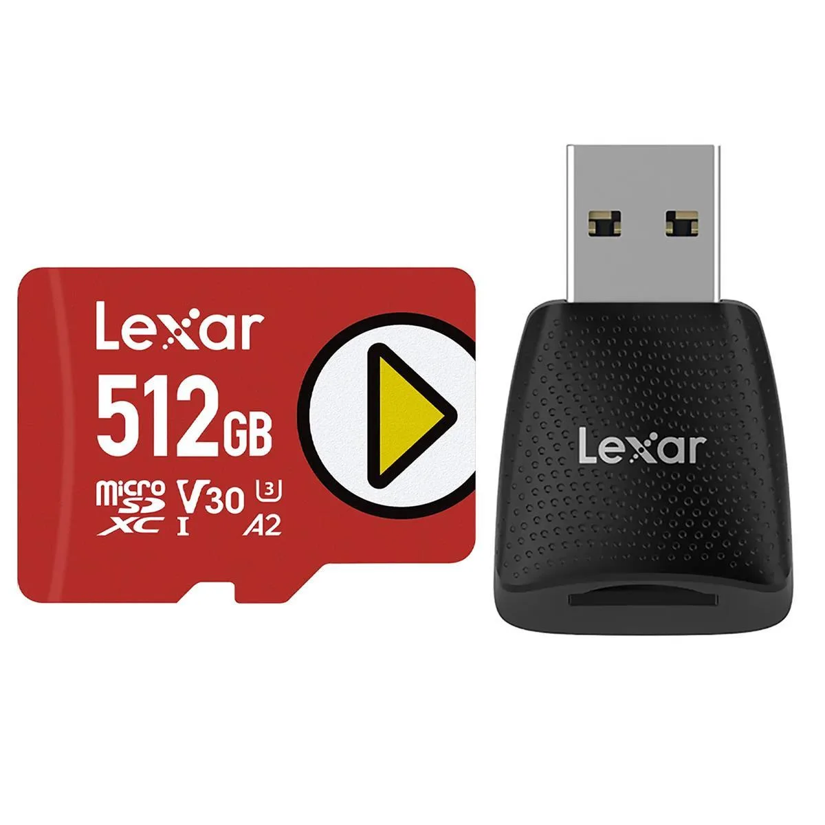 Lexar Lexar PLAY 512GB microSDXC UHS-I V30 A2 Bundle with USB 3.2 Gen 1 Type-A Reader — product photo