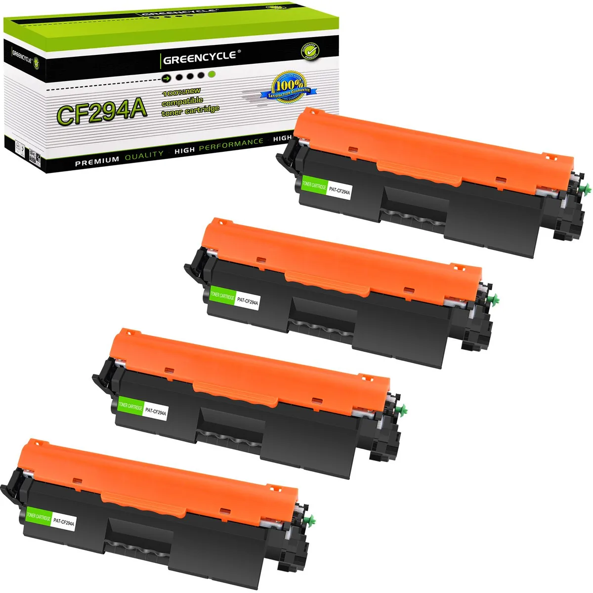 GREENCYCLE GREENCYCLE CF294A 94A Black Toner Cartridge 4 Pack — product photo