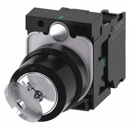 SIEMENS SIEMENS 3SU1100-4BF11-1BA0 Non-Illuminated Selector Switch 22 mm 1NO Silver — product photo