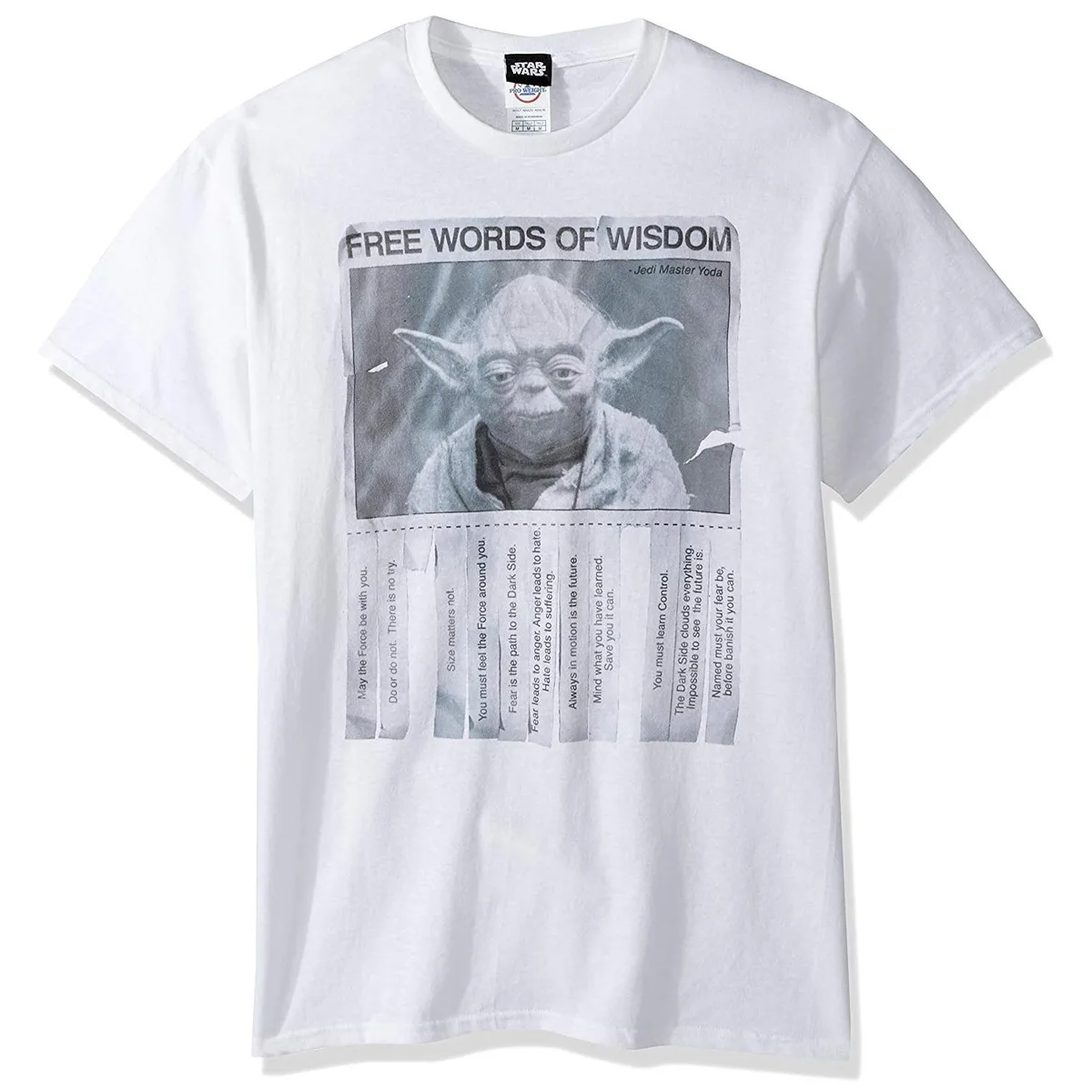 Star Wars Star Wars Jedi Yoda Words of Wisdom T-Shirt White M — product photo