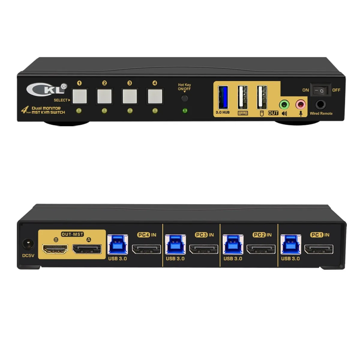Vszerda Vszerda 642DH-MST DisplayPort MST KVM Switch 4×2 4K 60Hz — product photo