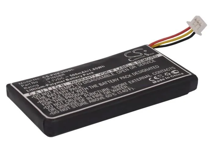 Small rectangular battery pack with three-pin connector, grey plastic casing