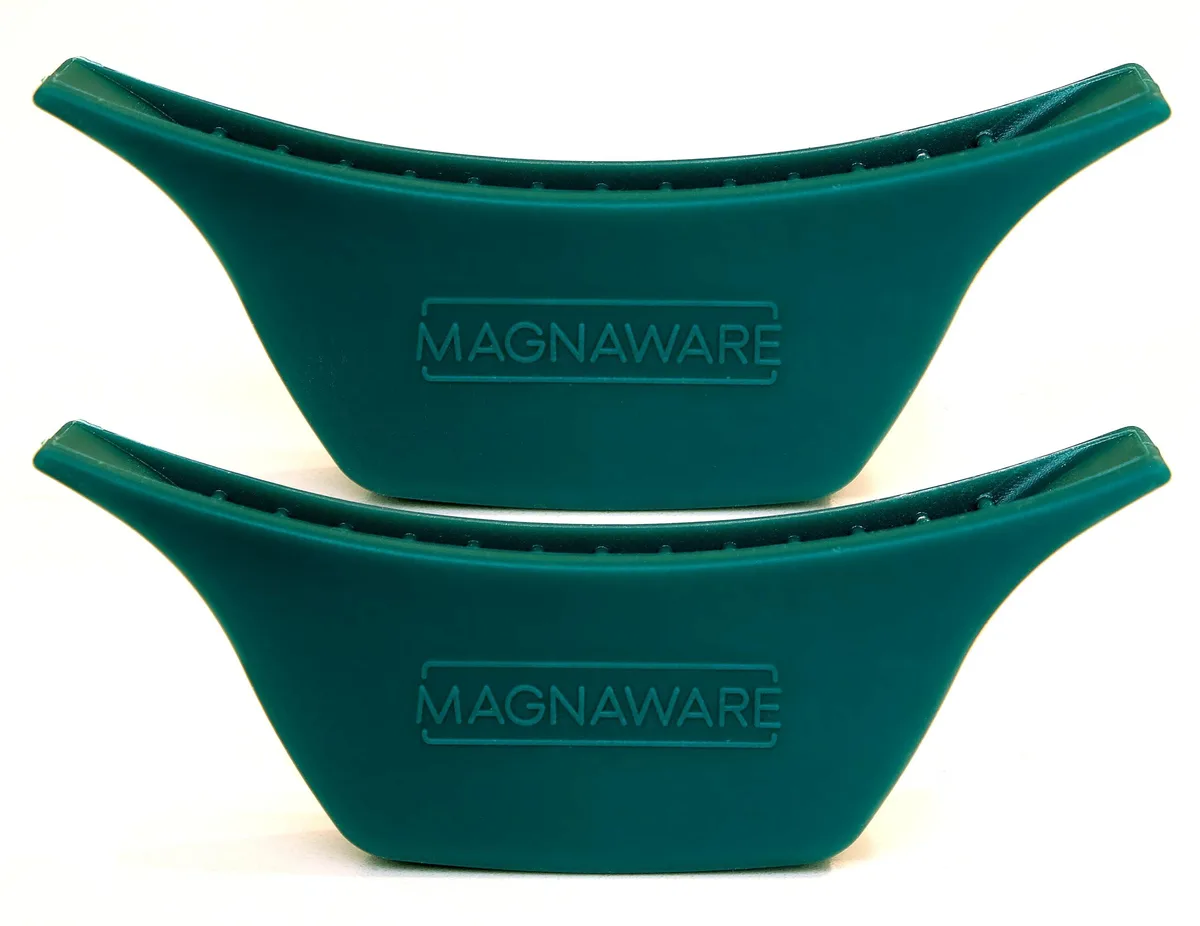  Silicone Handle Covers for Magnaware Dutch Ovens &amp; Stockpots, Green (Set of 2) — product photo