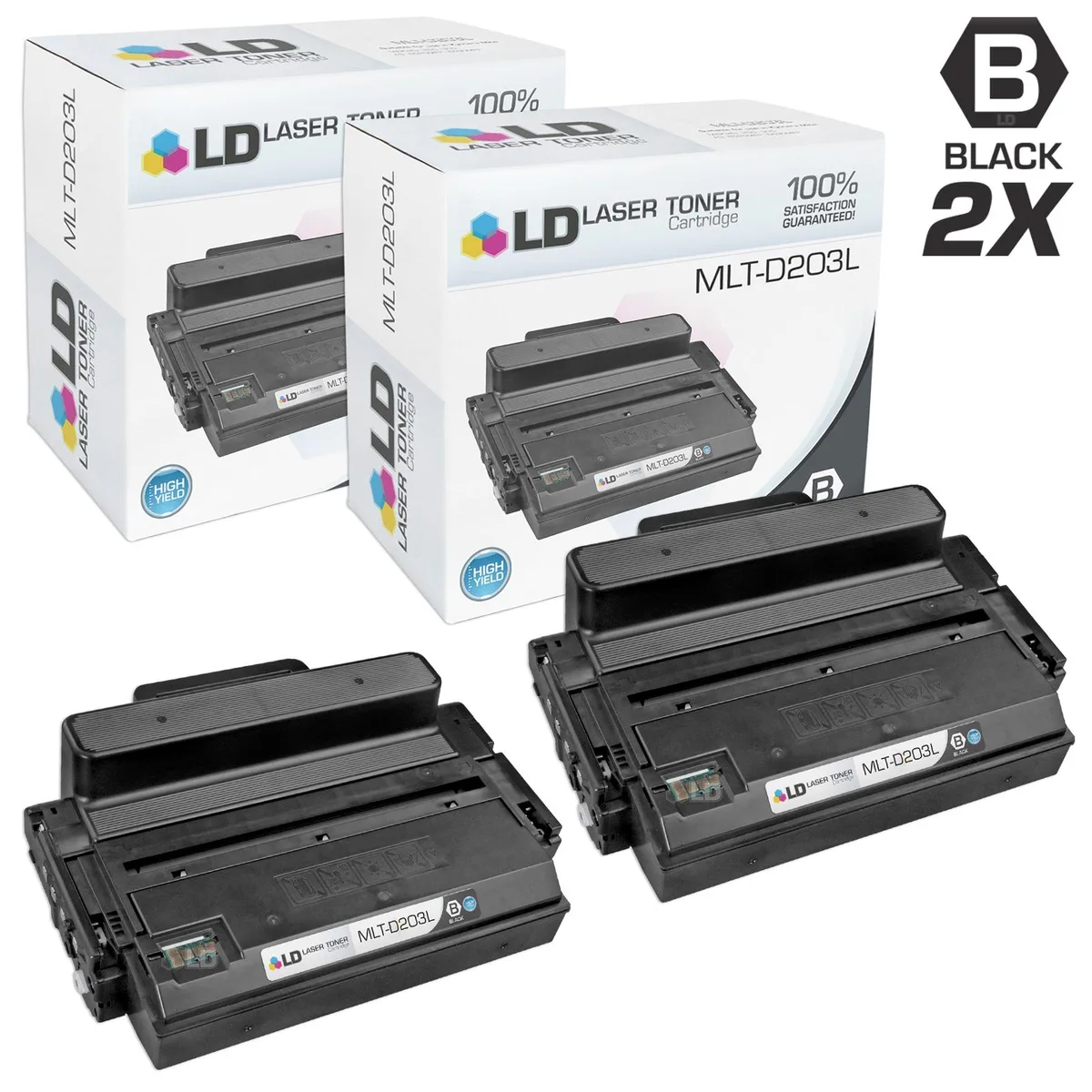 LD Products LD Products MLT-D203L Black Toner Cartridge 2-Pack — product photo