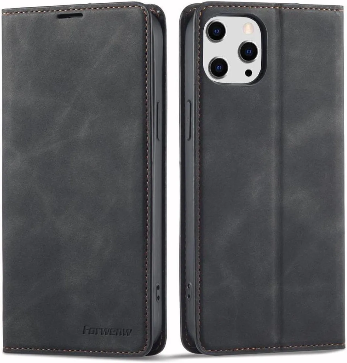 BONAEVER BONAEVER Case iPhone 16 Pro Max 6.9 inch PU Leather Wallet Stand Black — product photo