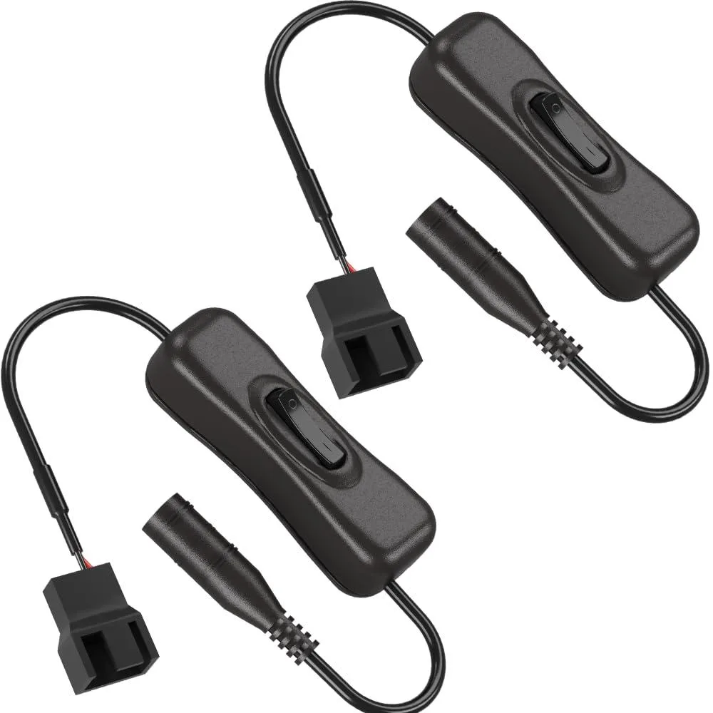 LORDWORLD LORDWORLD DC5521 5.5x2.1mm to 4-Pin Fan Adapter 2-Pack 11.8in — product photo
