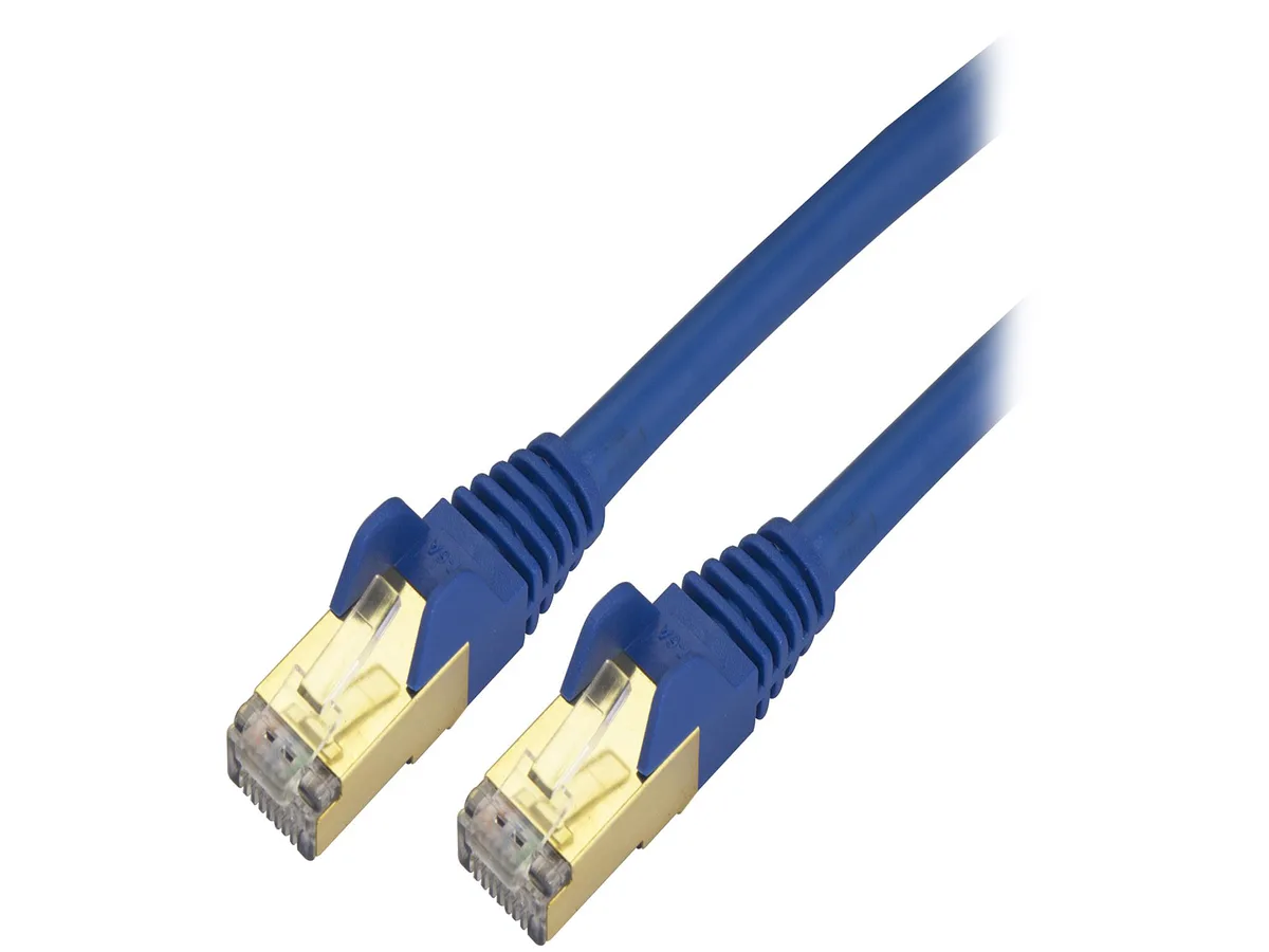 STARTECH STARTECH C6ASPAT20BL network ethernet cable 20 ft Cat6a shielded blue — product photo