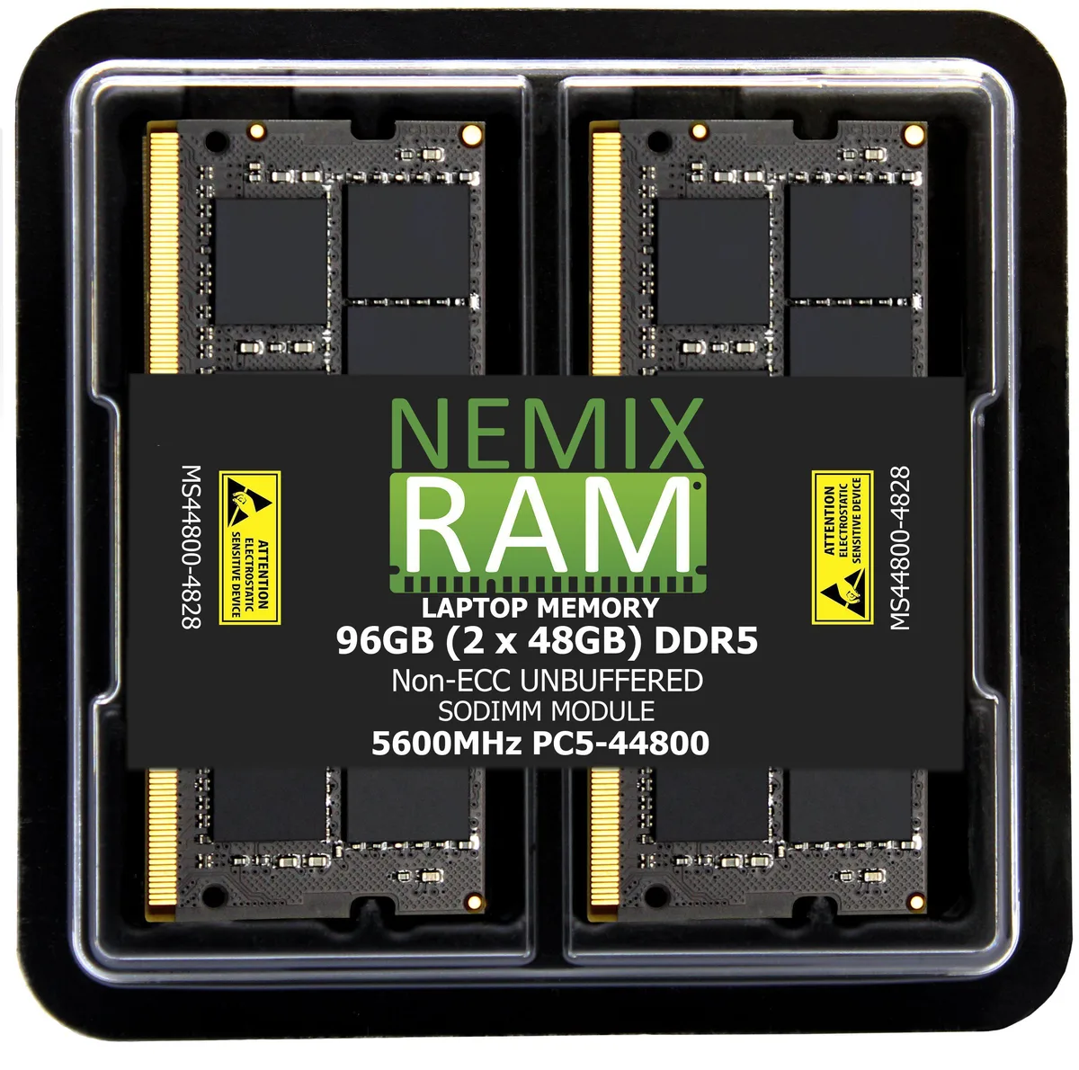 NEMIX RAM NEMIX RAM 96GB 2x48GB DDR5 5600 CL46 2Rx8 1.1V SODIMM memory upgrade — product photo