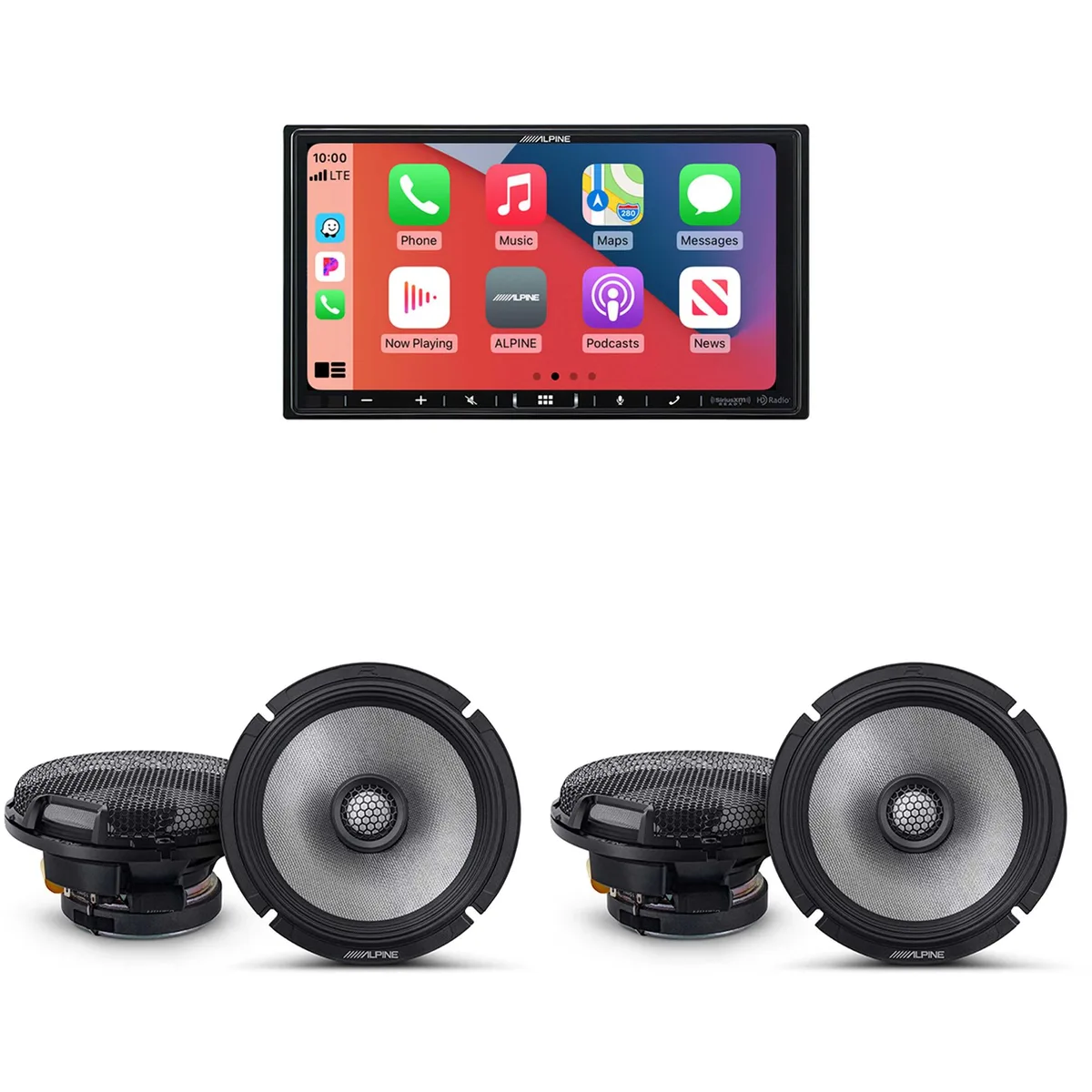 Alpine Alpine iLX-407 7-Inch Receiver Bundle with 2x R2-S65 6.5" Speakers — product photo