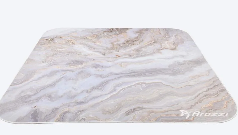 Arozzi Arozzi Zona Quattro Microfiber Chair Mat White Marble — product photo