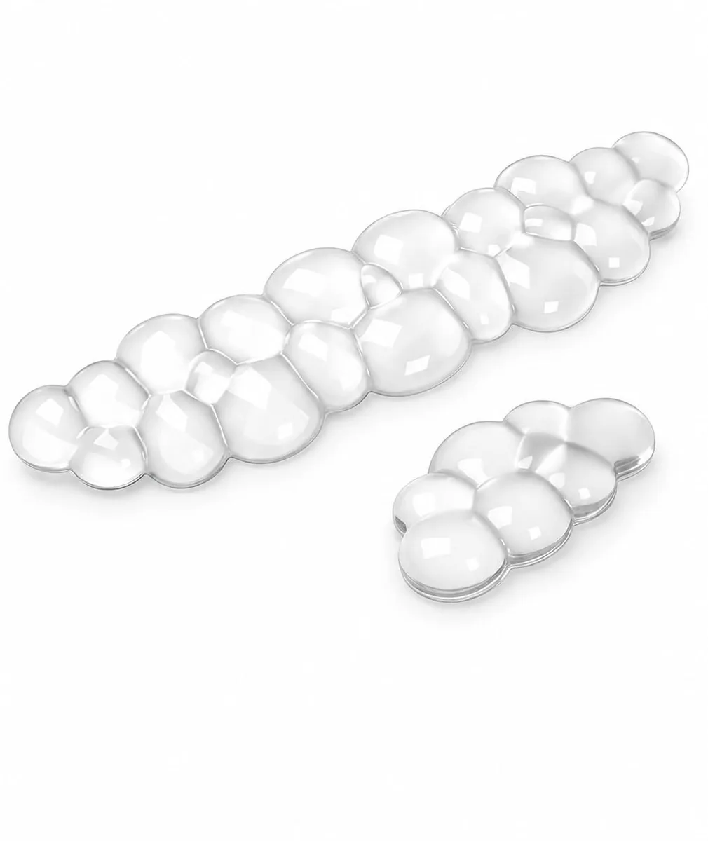  eulps TM100-200 Gel Wrist Rest Set (Cloud) 11 x 3 x .1 in — product photo