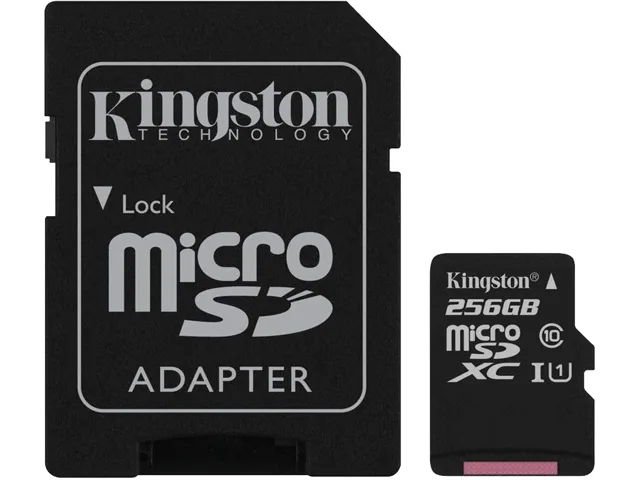 Kingston Technology Corp. Kingston Technology Corp. SDCS2/256GBCR Canvas Select Plus 256GB microSDXC memory card — product photo