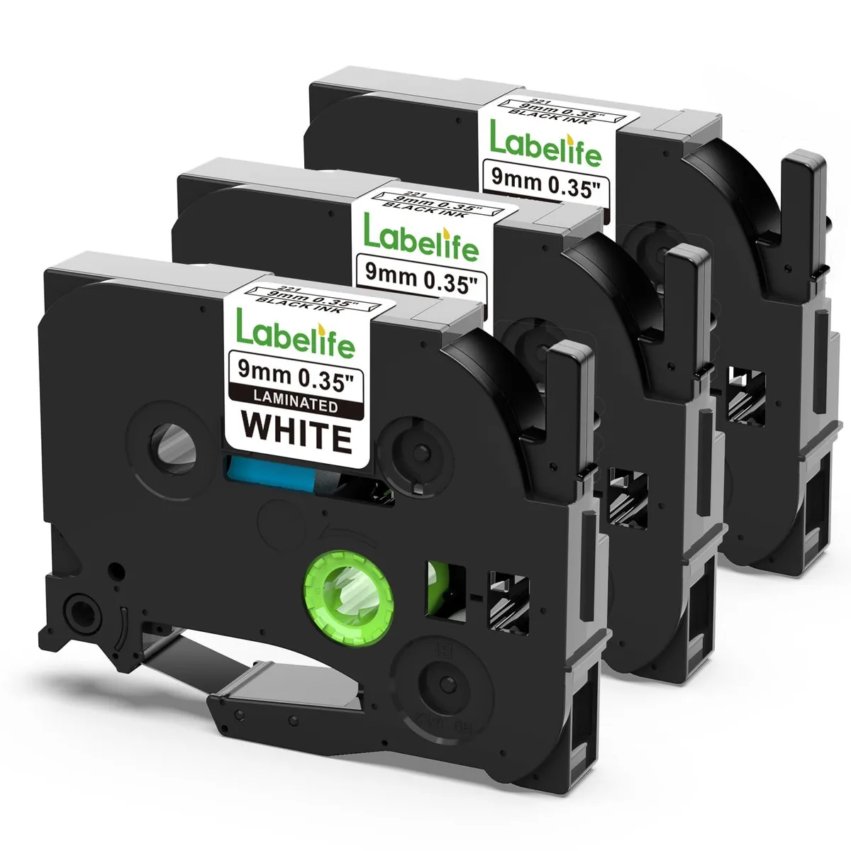 ViewSonic ViewSonic 6-Pack TZe-221 9 mm Laminated White Label Tape — product photo