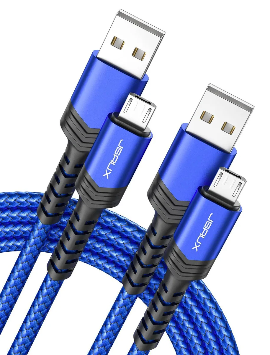  JSAUX CC0023 Micro USB Cable 6.6 ft Blue 2.4A 480Mbps — product photo