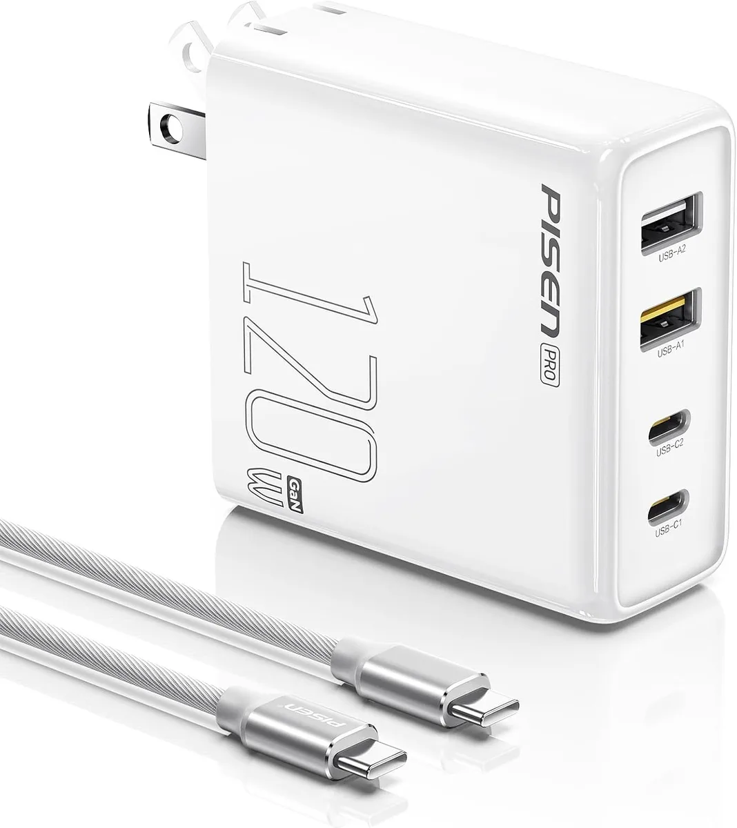 Chopmate Chopmate 120W 4-Port GaN USB-C Charger with 6FT Cable — product photo
