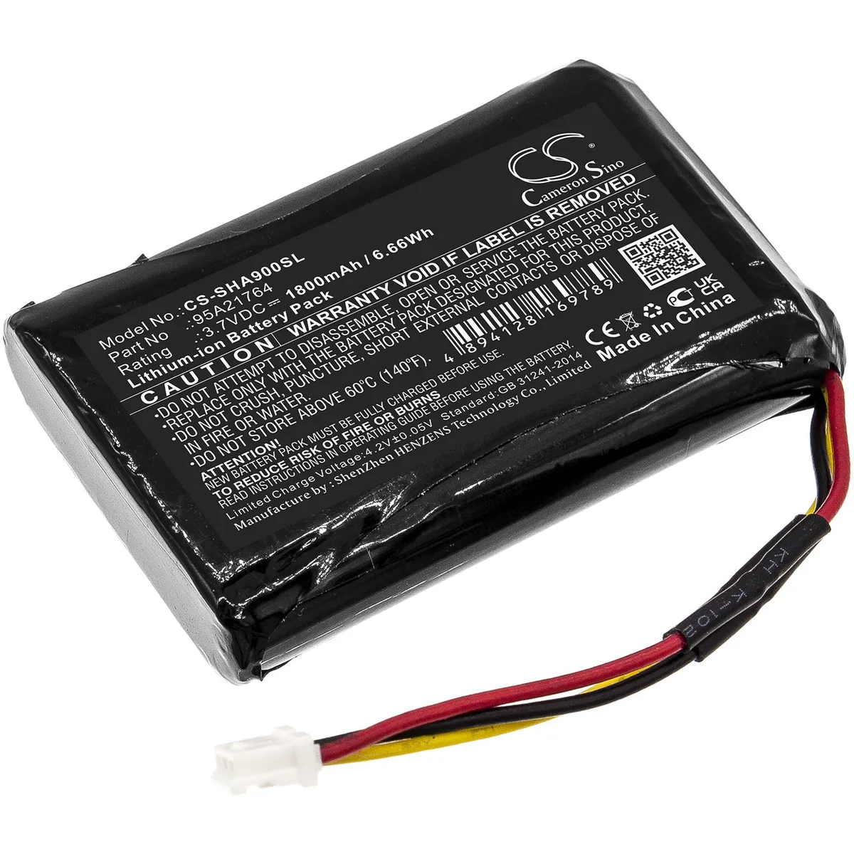 Cameron &amp; Co Cameron &amp; Co Battery for Shure SHA900 1.8 Ah 3.7 V — product photo